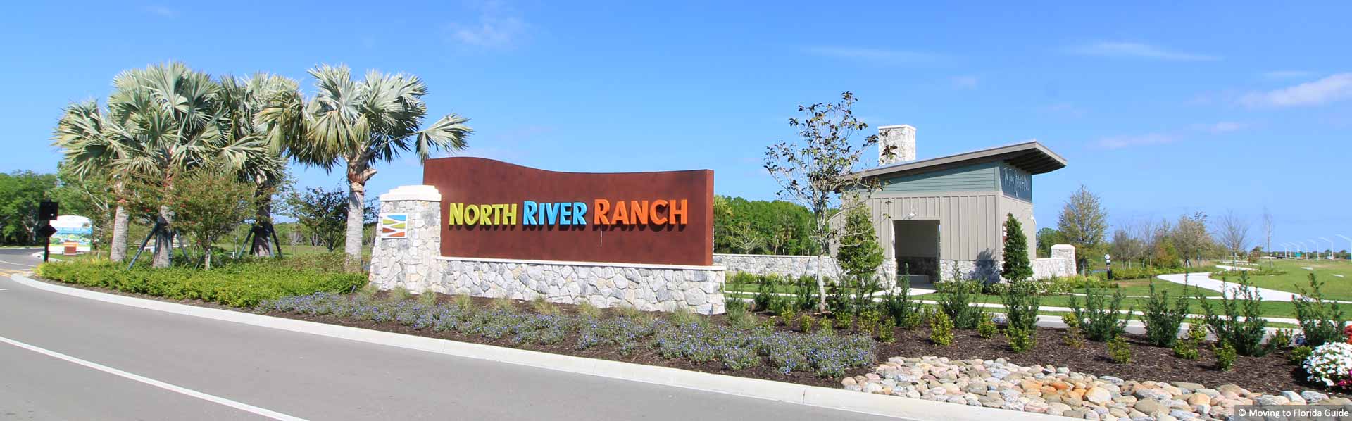North River Ranch Community Sign on a sunny day