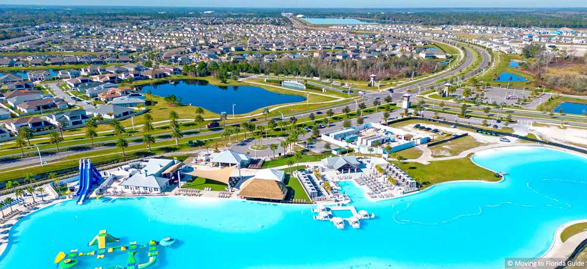 large community pool in a Florida housing community