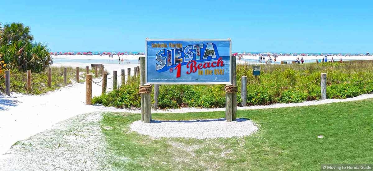 siesta beach #1 USA beach sign