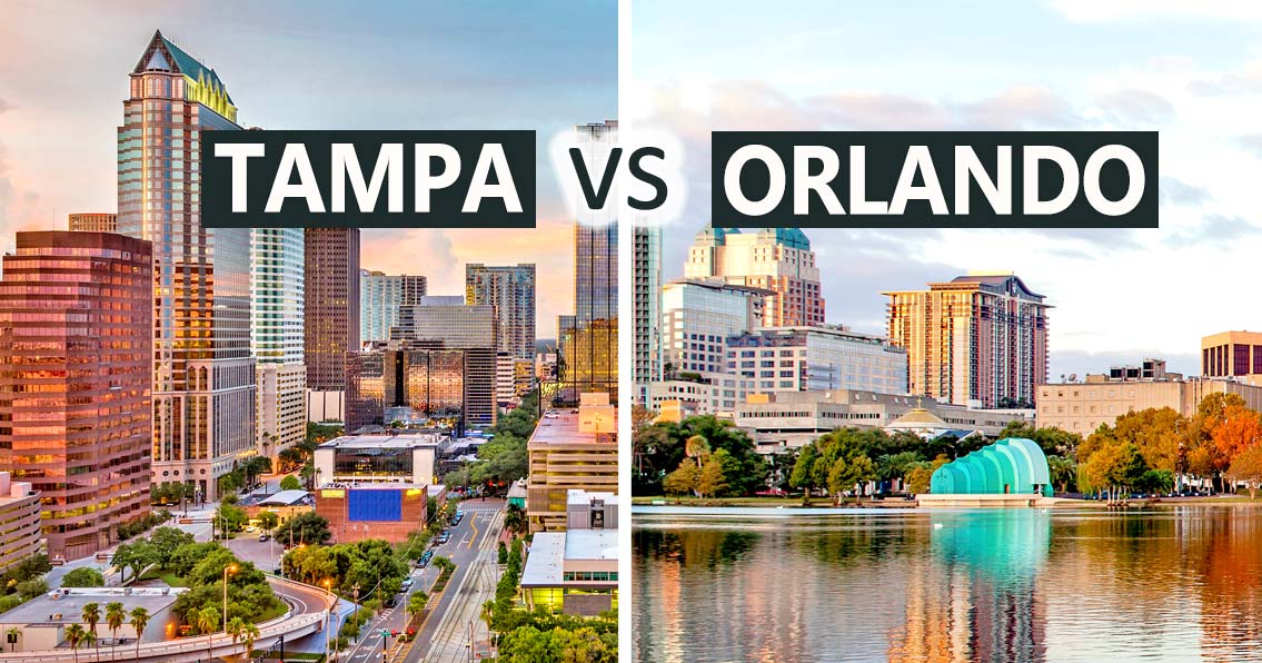 Tampa vs Orlando skyline images